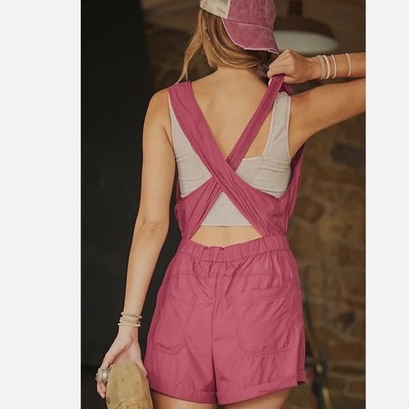 Free People Noiseless Back On Trek Shortsie Pink Size XS - Picture 2 of 15